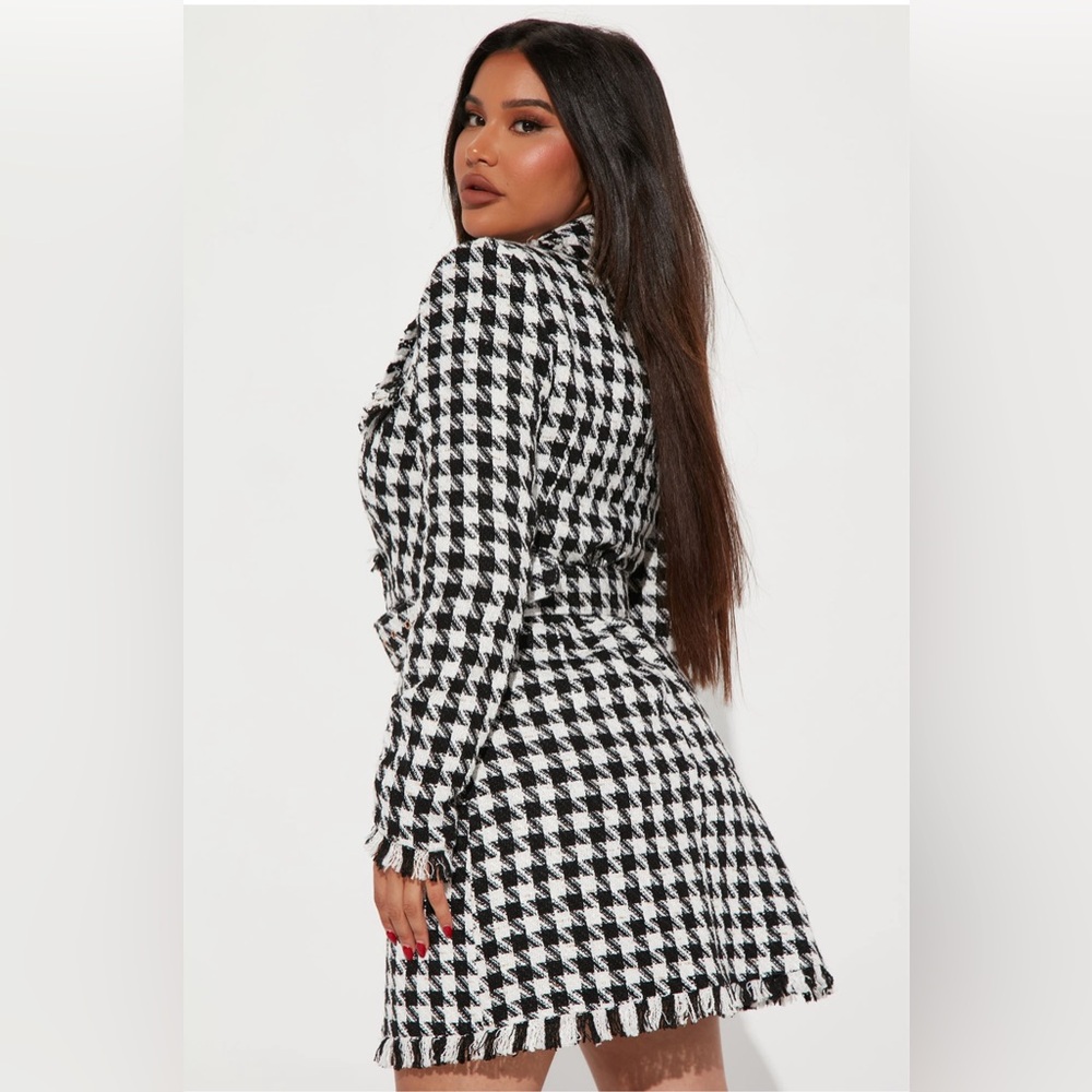 Lunch Date Blazer Mini Dress - Black/combo